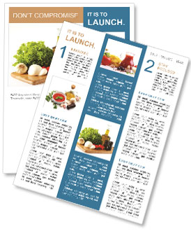 Ingredients for Italian Meal Newsletter Template