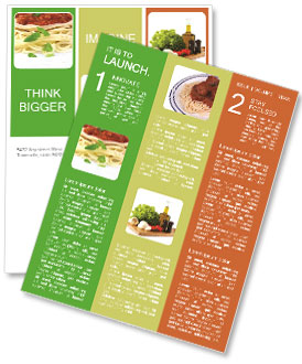 Italian Traditional Pasta with Basil Newsletter Template