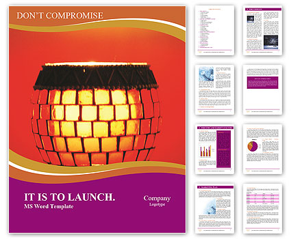 Mosaic Lamp Word Template