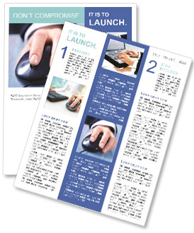Computer Mouse in Male Hand Newsletter Template