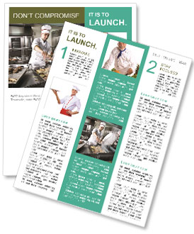 Chefs Working in Restaurant Newsletter Template