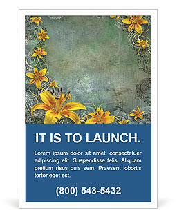 Frame of Yellow Flowers Ad Template