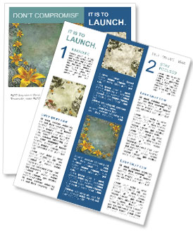 Frame of Yellow Flowers Newsletter Template