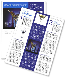 Martini Cocktail in Glasse Newsletter Template