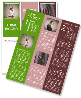 Successful Man Crossing Red Line Newsletter Template