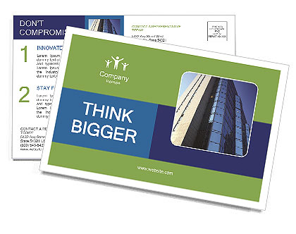 Modern Glass Skyscraper Postcard Template