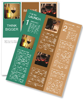 Three Bottles of Wine and Glass Newsletter Template