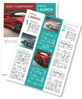 Red Sport Auto Demonstrartion Newsletter Template