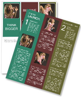 Drunk Woman with Empty Glass Newsletter Template