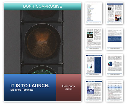 Active Green Traffic Light Word Template