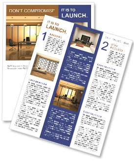 Modern Conference Hall for Business Negotiations Newsletter Template