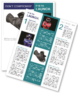 Black Leather Gloves for Professional Biker Newsletter Template