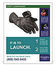 Black Leather Gloves for Professional Biker Poster Template