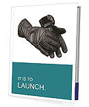 Black Leather Gloves for Professional Biker Presentation Folder