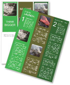 Vulcanic Hawaii Lava Enters ocean Newsletter Template