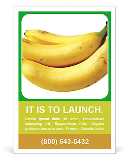 High in Nutritions Bananas Ad Template