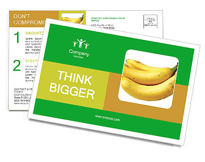 High in Nutritions Bananas Postcard Template
