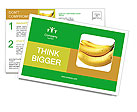 High in Nutritions Bananas Postcard Template