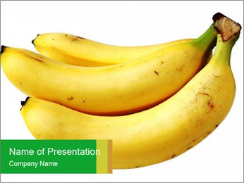 High in Nutritions Bananas PowerPoint Template