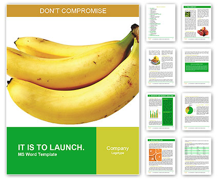 High in Nutritions Bananas Word Template