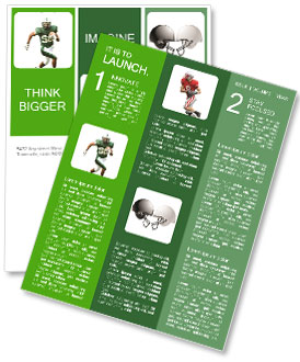 Football Player Scoring Touchdown In Game - Isolated With Clipping Path Newsletter Template