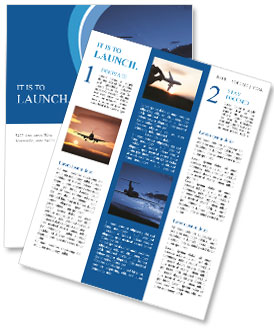 Flying Towards The Rising Sun: A Jet Airplane's Journey Newsletter Template