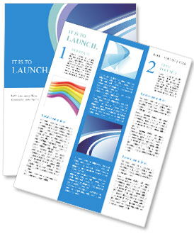 Modern Blue Abstract Background Created By Computer Design Newsletter Template