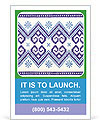 Blue Embroidery Ad Template