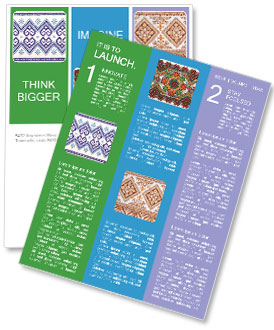 Blue Embroidery Newsletter Template