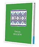 Blue Embroidery Presentation Folder