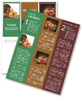 Isolated Beer Barrel And Glasses On Wooden Table - White Background. Newsletter Template