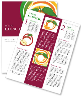 Citrus Peel Spiral With Slices - Isolated On White Background Newsletter Template