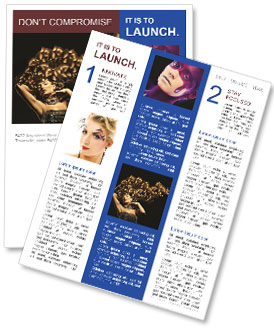 Stunning Lady Flaunting Gorgeous Golden Hair Newsletter Template