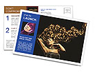 Stunning Lady Flaunting Gorgeous Golden Hair Postcard Template