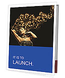 Stunning Lady Flaunting Gorgeous Golden Hair Presentation Folder