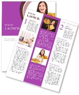 Isolated Image Of A Woman Making A Choice Between Fruit And Hamburger. Newsletter Template