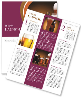 Variety Of Beers Displayed In Glasses And Bottles In A Still Life Composition Newsletter Template