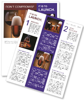 Assorted Alcoholic Beverages In A Still Life Arrangement Newsletter Template