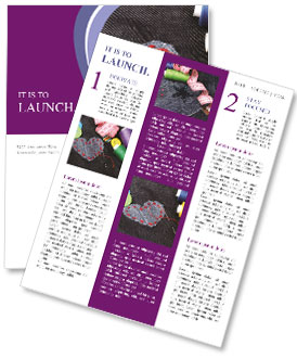 Cute Heart Patch Newsletter Template