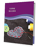 Cute Heart Patch Presentation Folder