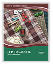 Assorted Sewing Supplies In Closeup On Fabric Surface. Word Template