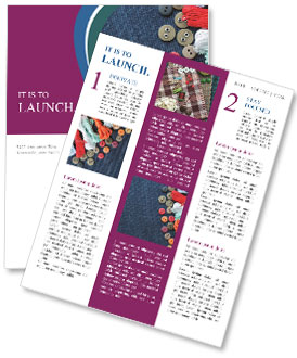 Blue Jeans Closeup Background With Multiple Buttons And 3D Effect, Perfect For Text Placement Newsletter Template