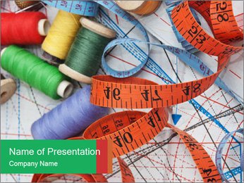 Pattern and Threads for Sewing PowerPoint Template