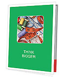 Pattern and Threads for Sewing Presentation Folder