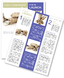 Isolated White Background Images Of Money Bags Newsletter Template