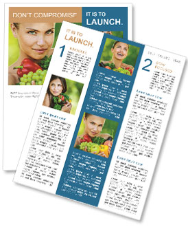 Young Beautiful Woman Holding Various Fresh Produce Outdoors On Green Background. Newsletter Template