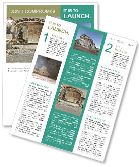 Decaying Music Theater Ballroom In Detroit Michigan: Abandoned And Burned With Crumbling Facade. Newsletter Template