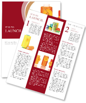 Isolated White Background Of Multiple Yellow Bobbins With Needles And Buttons Newsletter Template