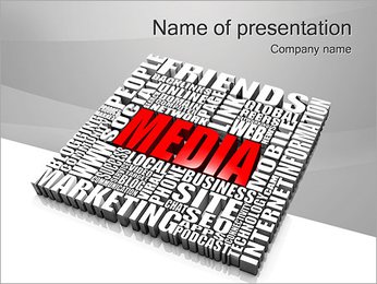 Media Tagcloud PowerPoint Template