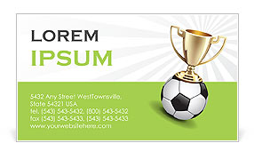 Football Cup Business Card Template